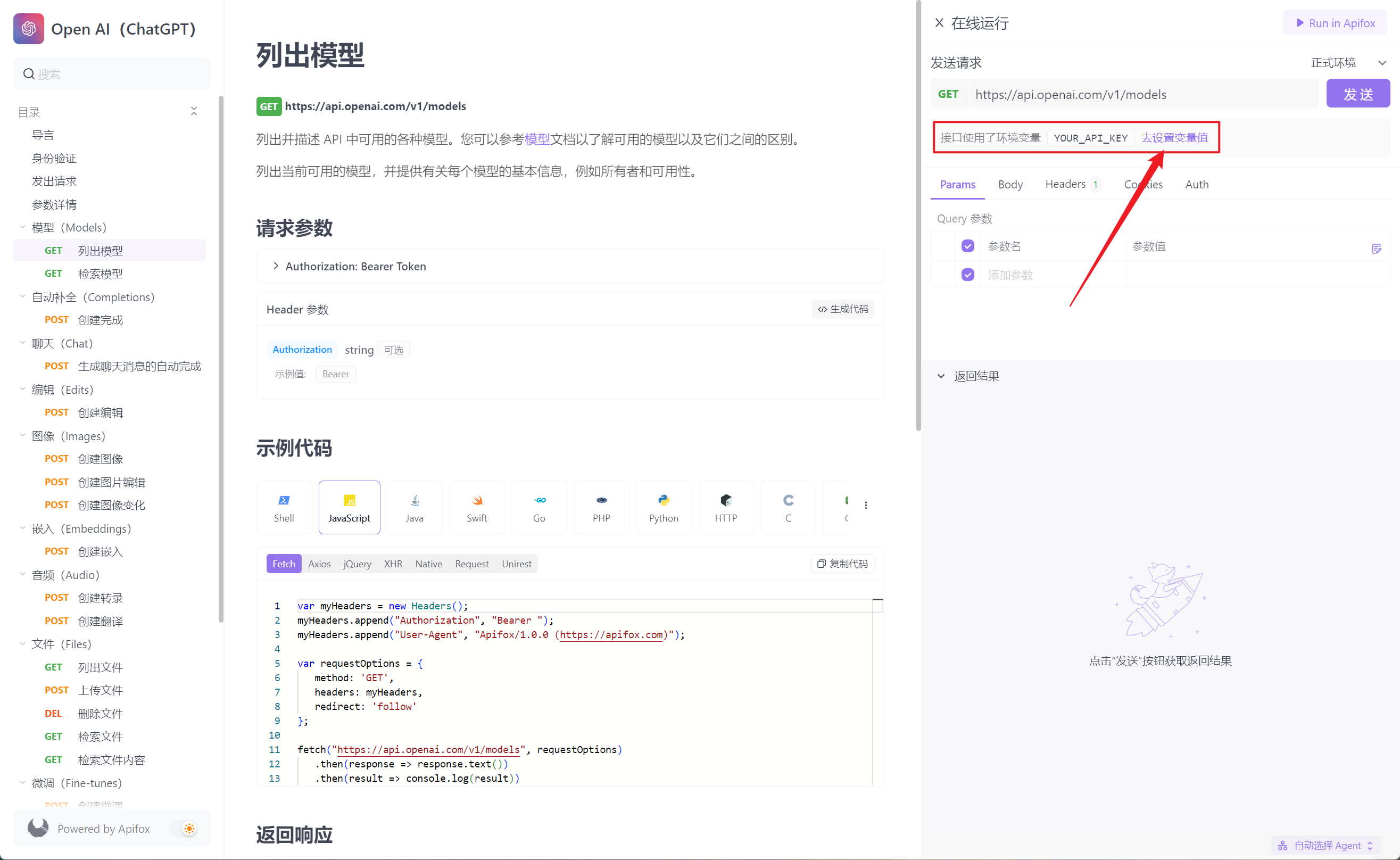 设置API Key